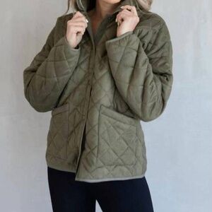 Jen&Co. Cozy Black Quilted Barn Jacket NWT